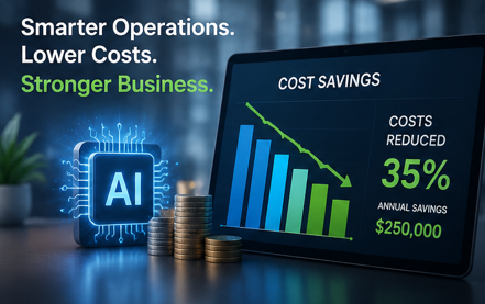 AI-powered operational cost optimization visualization
